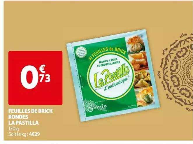 feuilles de brick rondes la pastilla