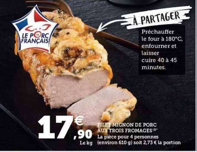 filet mignon de porc aux trois fromages