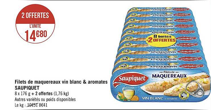 Filets De Maquereaux Vin Blanc & Aromates Saupiquet