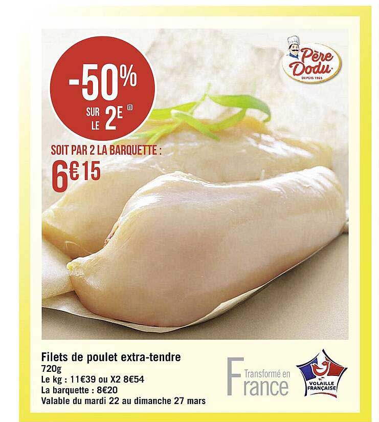 filets de poulet extra-tendre père dodu
