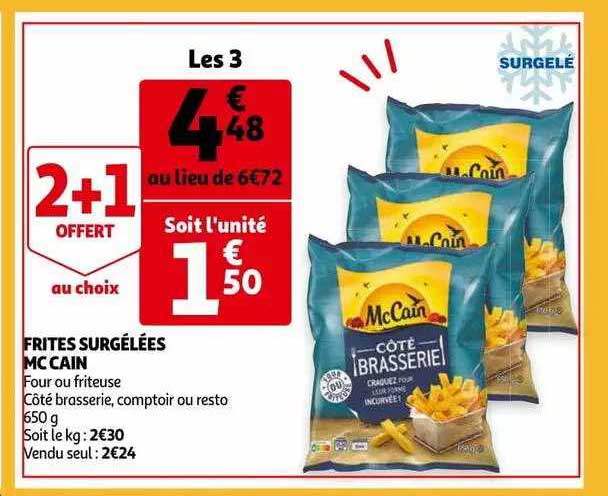 frites surgelées mc cain