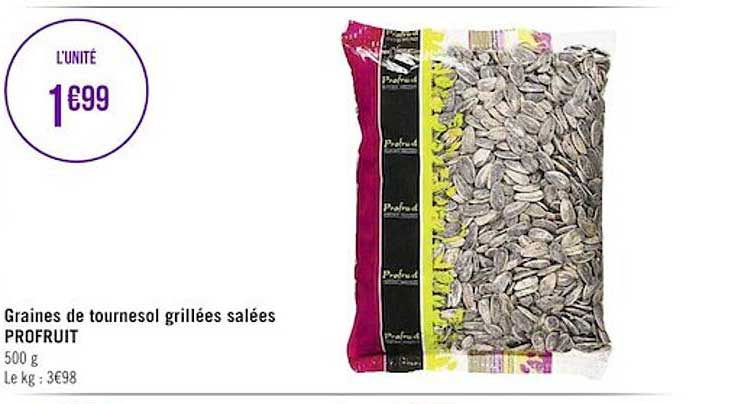 Graines De Tournesol Grillées Salées Profruit