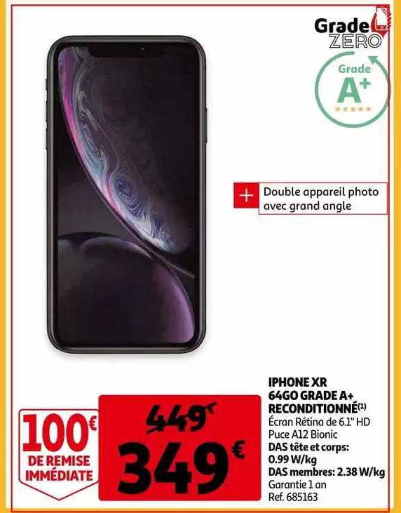 iphone xr 64go grade aa+ reconditionné
