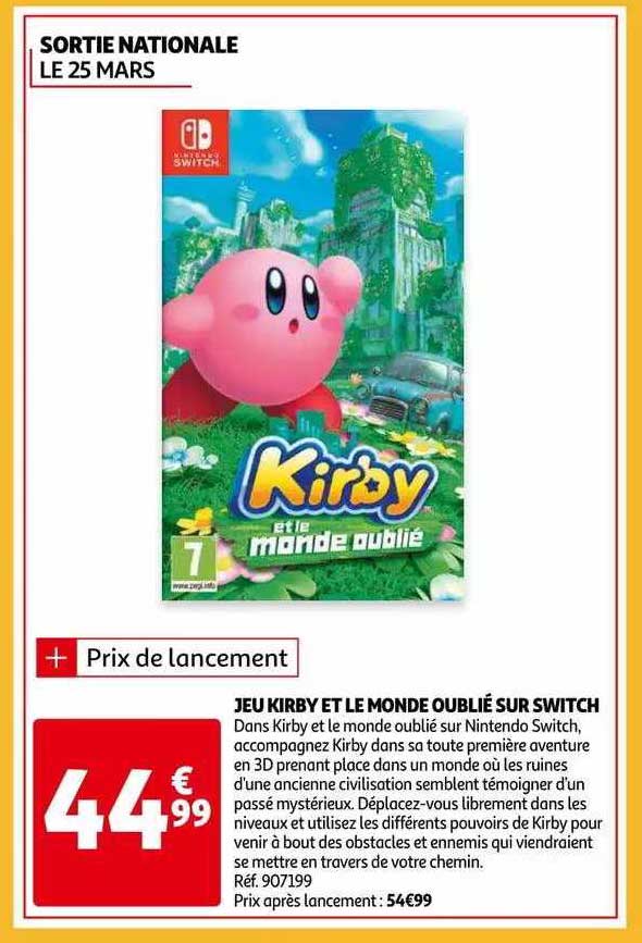 jeu kirby et le monde oublié sur switch