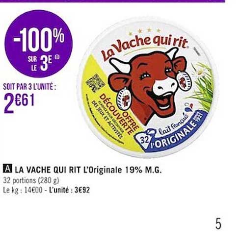 la vache qui rit l'originale 19% m.g.