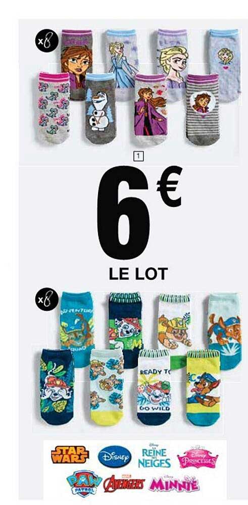 le lot star wars, disney, la rine des neiges, paw patrol, avengers, minnie