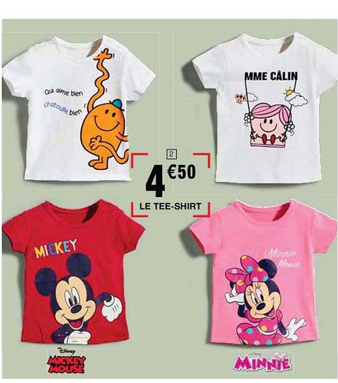 le tee-shirt mickey mouse, minnie