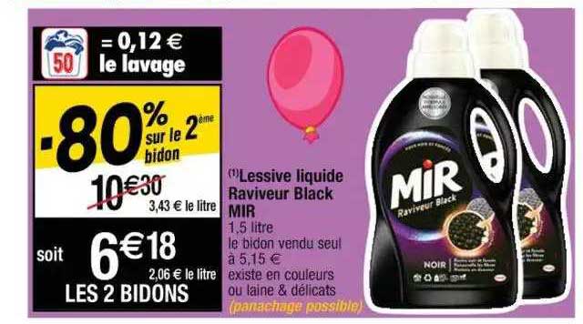 Lessive Liquide Raviveur Black Mir