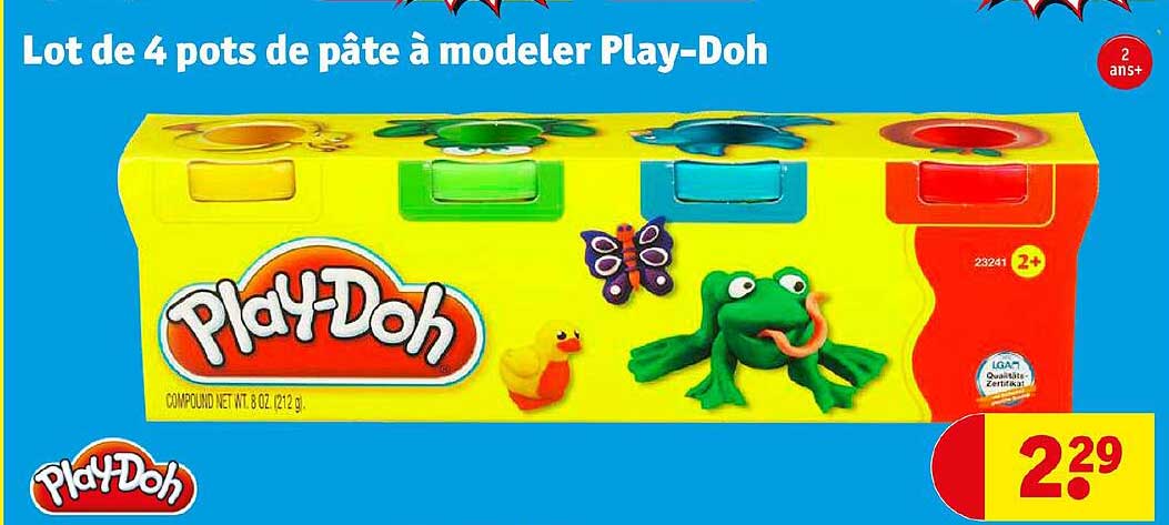 lot de 4 pots de pâte à modler play-doh