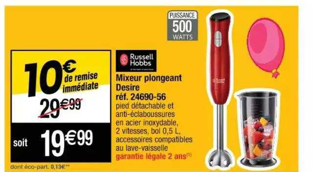 mixeur plongeant desire russell hobbs