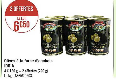 olives à la farce d'ancois idoia