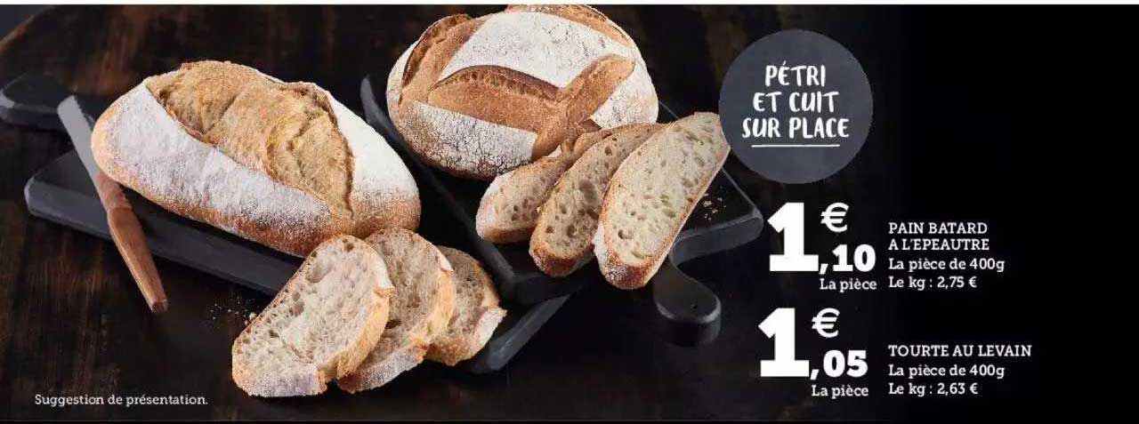 pain batard à l'épeautre, tourte au levain