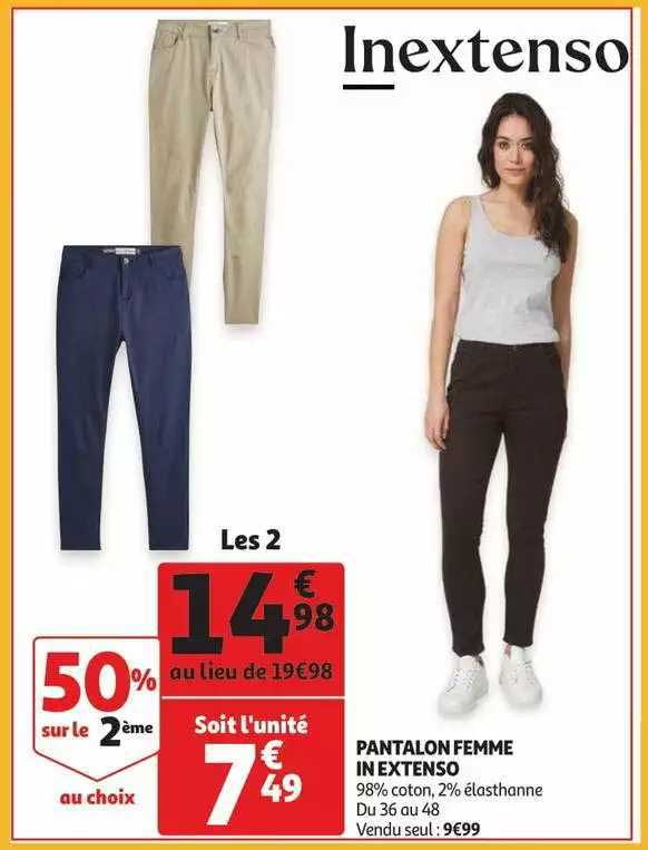 pantalon femme in extenso