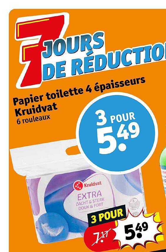 papier toilette 4 épaisseurs kruidvat