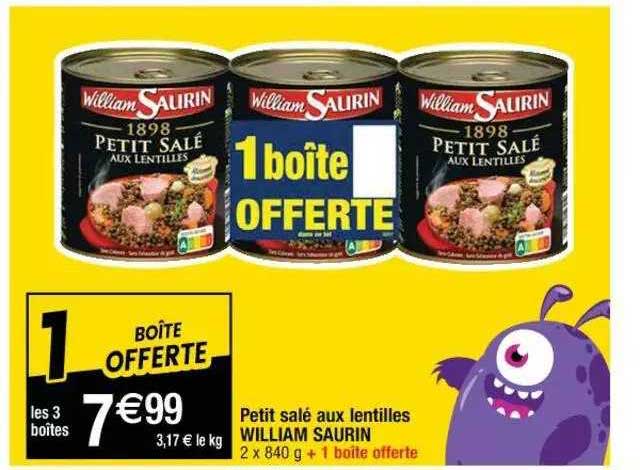 petit salé aux lentilles william saurin