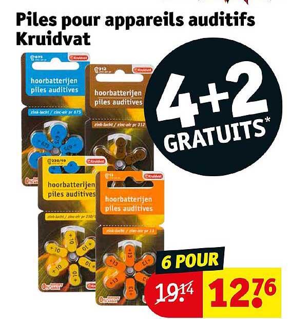 piles pour appareils auditifs krudvat