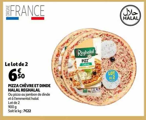 Pizza Chèvre Et Dinde Halal Reghalal