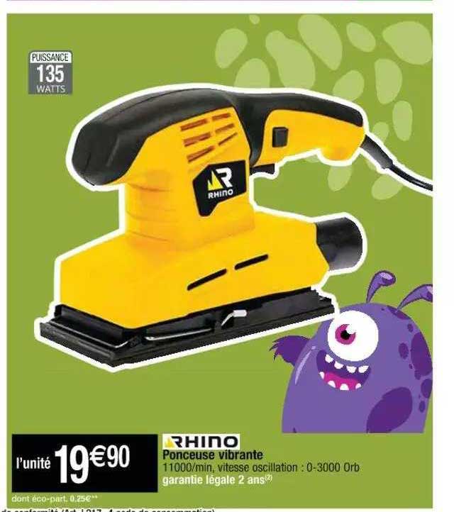 ponceuse vibrante rhino
