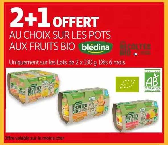 pots aux fruits bio blédina