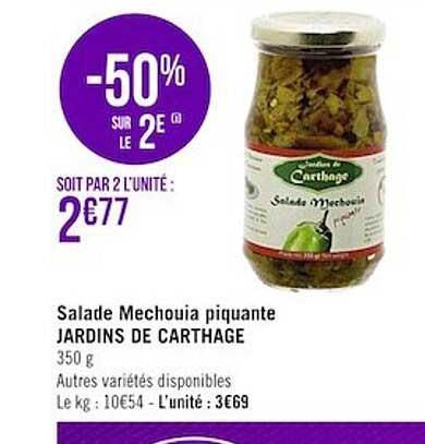 salade mechouia piquante jardin de carthage