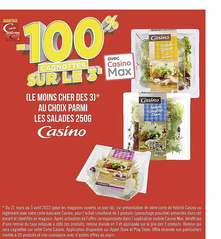 salades 250g casino