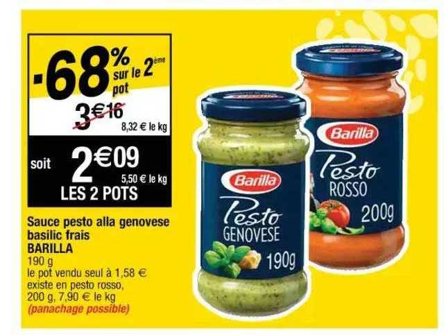 sauce pesto alla genovese basilic frais barilla