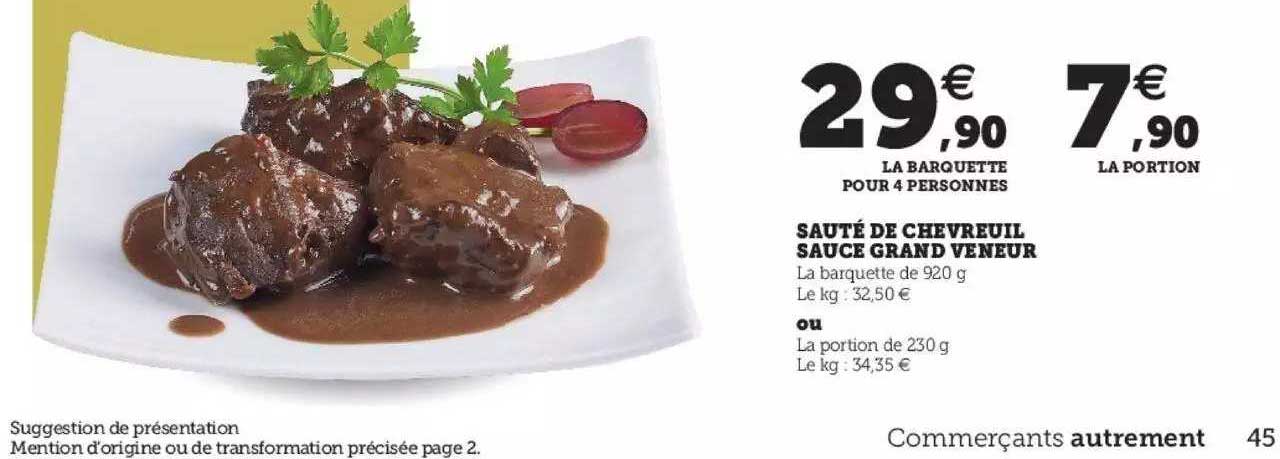sauté de chevreuil sauce grand veneur