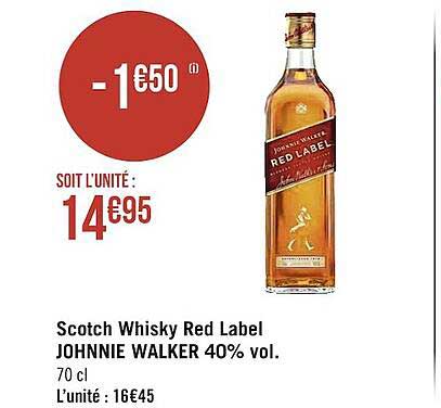 scotch whisky red label johnnie