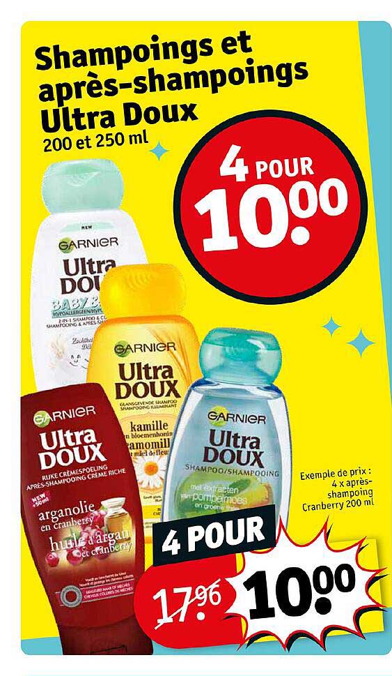 shampoings et après-shampoings ultra doux