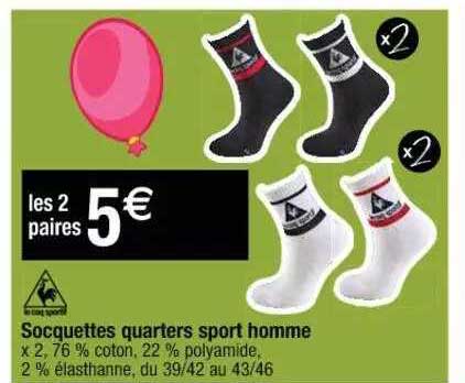 Socquettes Quarters Sport Homme