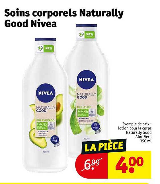soins corporels naturally good nivea