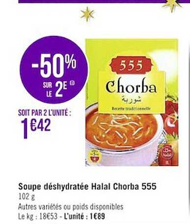 Soupe Déshydratée Halal Chorba 555