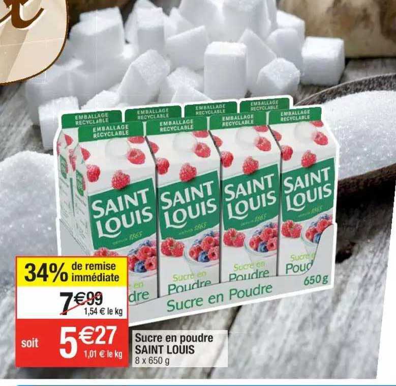 sucre en poudre saint louis