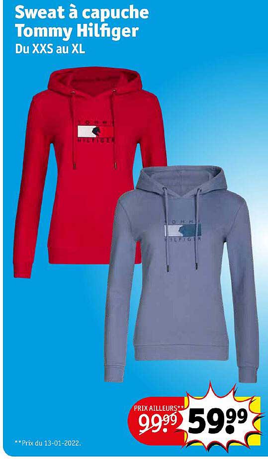 sweat à capuche tommy hilfiger
