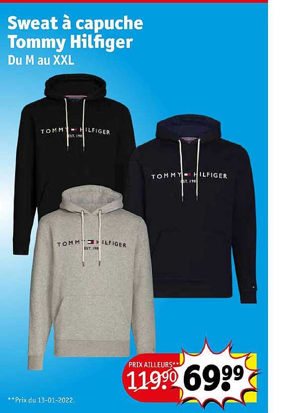 sweat à capuche tommy hilfiger