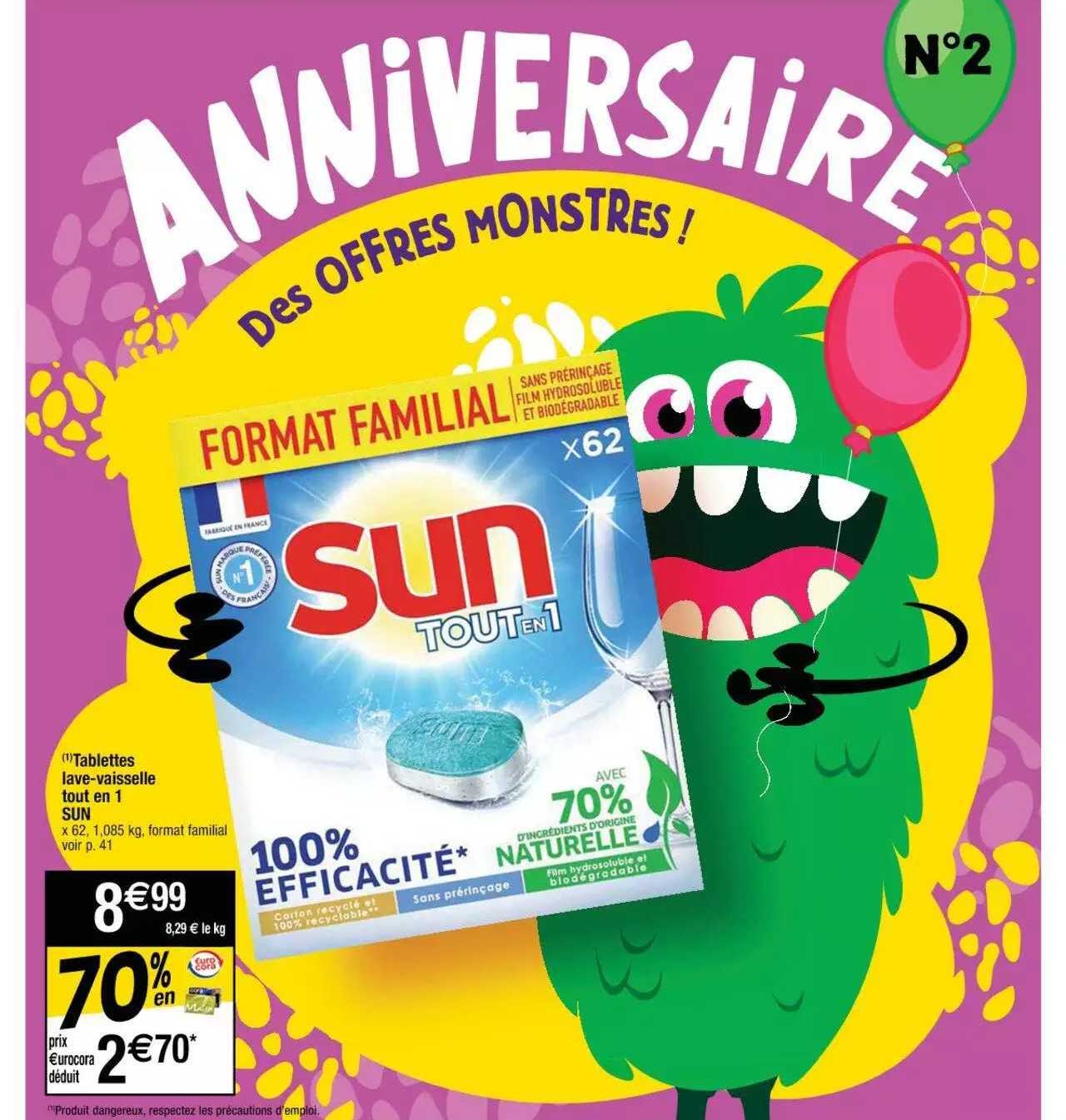 Tablettes Lave-vaisselle Tout En 1 Sun