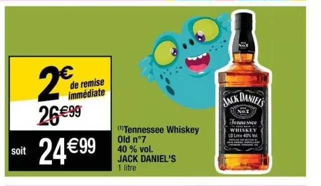 tennessee whiskey old n°7 40% vol. jack daniel's