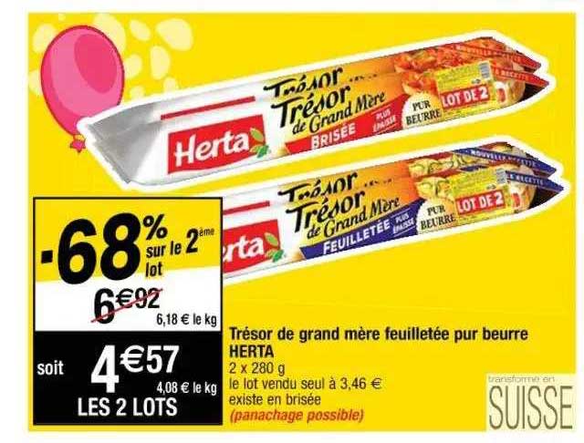trésor de grand mère feuilletée pur beurre herta