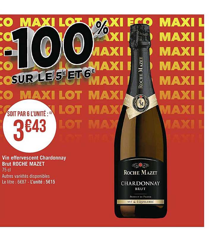 vin effervescent chardonnay brut roche mazet