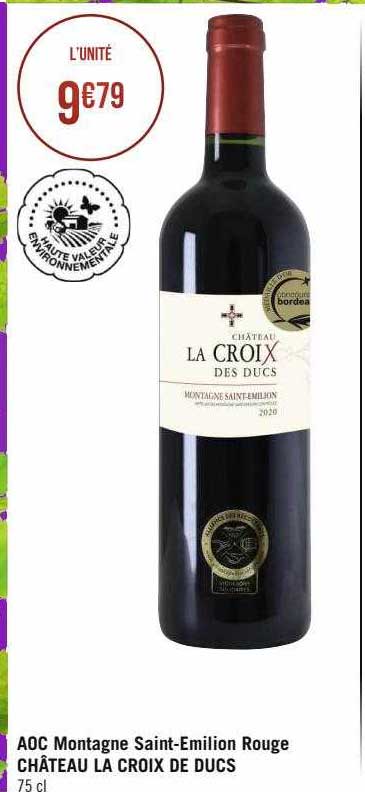 aoc montagne saint-émilion rouge château la croix de ducs