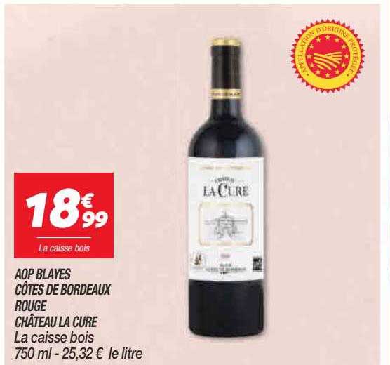 aop blayes côtes de bordeaux rouge château la cure