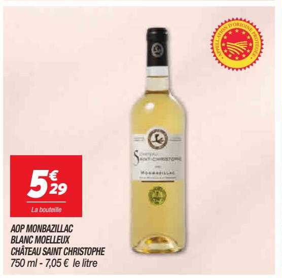 aop monbazillac blanc moelleux château saint christophe