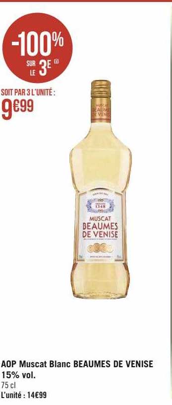 aop muscat blanc beaumes de venise 15% vol.