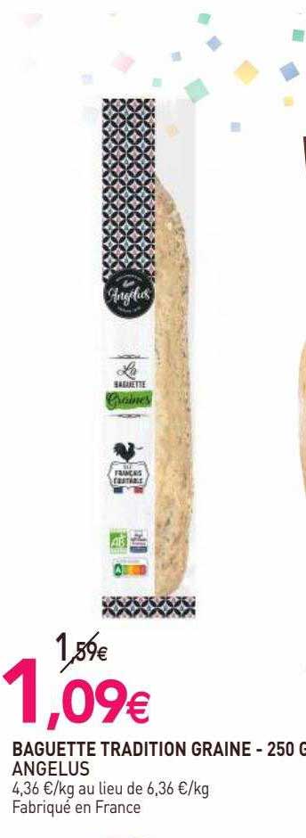 baguette tradition graine angelus - 250 g