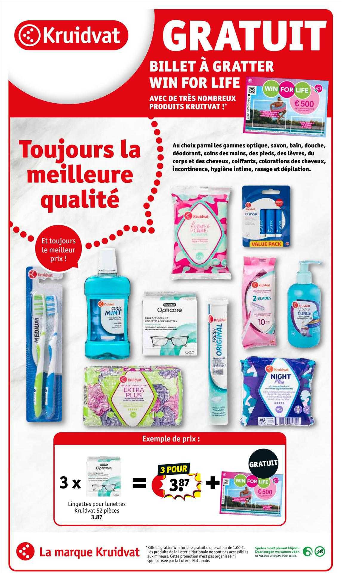 billet à gratter win for life