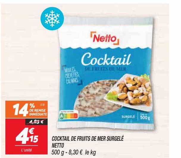 Cocktail De Fruits De Mer Surgelé Netto