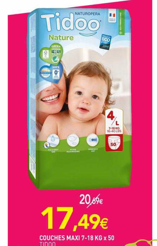 couches maxi 7-18 kg x 50 tidoo