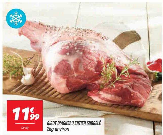 gigot d'agneau entier surgelé