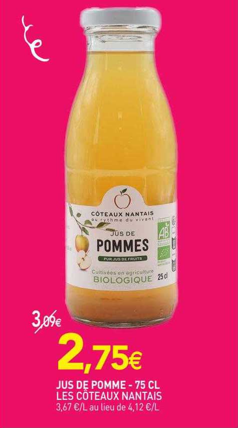 jus de pomme les côteaux nantais - 75 cl
