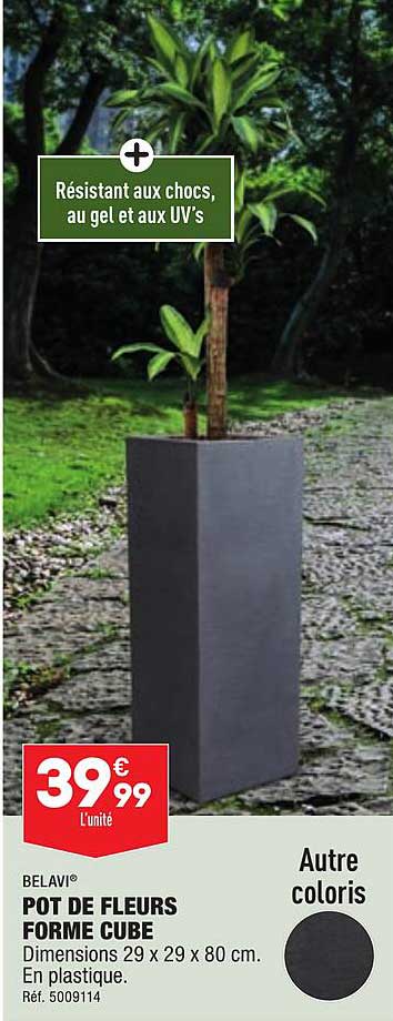 Pot De Fleurs Forme Cube Belavi
